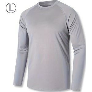 Bovista Rash Guard - Surf Shirt - Zwemkleding - UV Beschermende Kleding - Voor Zwemmen - Surfen - Duiken - Grijs - Maat L