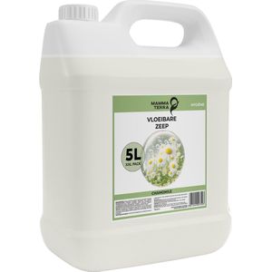 Mamma Terra | Hand- en lichaamszeep | Geur: Kamille Bloemen | Fosfaatvrij | Geen microplastic | Zonder zware metalen | Neutrale pH | Vol: 5 L - Voordeelverpakking