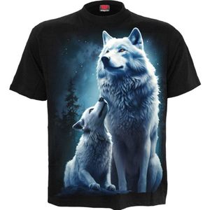 Spiral Wolf Guardian Heren T-shirt - zwart - 4XL