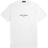 Fred Perry - T-Shirt M4580 Wit - Heren - Maat XXL - Slim-fit