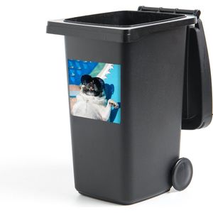 Container sticker Hond - Grappig - Zonnebril - Kinderen - Jongens - Meisjes - Kindje - 40x40 cm - Kliko sticker
