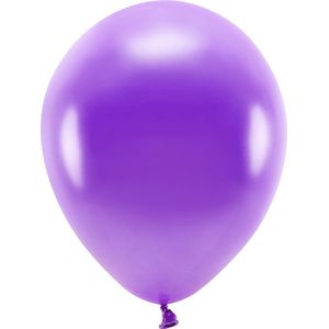 100x Paarse ballonnen 26 cm eco/biologisch afbreekbaar - Milieuvriendelijke ballonnen - Feestversiering/feestdecoratie - Paars thema - Themafeest versiering