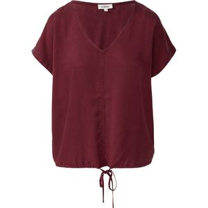s.Oliver - Blouseshirt - Bordeaux - Knoopsluiting - Losse Pasvorm