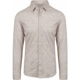Desoto - Overhemd Optics Beige - Heren - Maat XL - Slim-fit