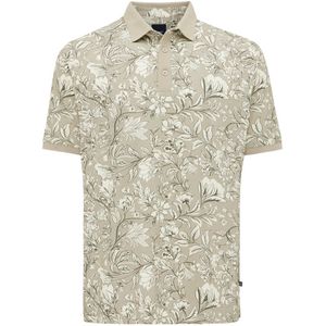 TRESANTI | ERALDO | Polo met bloemenPrint katoen | groen | Size L