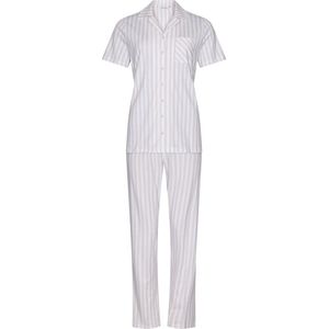 Pastunette Pyjama Beige Dream - Beige/Wit - Katoen - Doorknoop - Maat 40