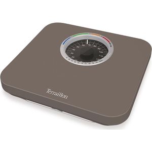 Mechanische Personenweegschaal met BMI-indicator - Grote Wijzerplaat tot 150 kg - Bruin