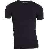 Garage 201 - Bodyfit T-shirt ronde hals korte mouw zwart XL 95% katoen 5% elastan