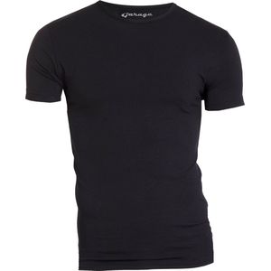 Garage 201 - Bodyfit T-shirt ronde hals korte mouw zwart XL 95% katoen 5% elastan