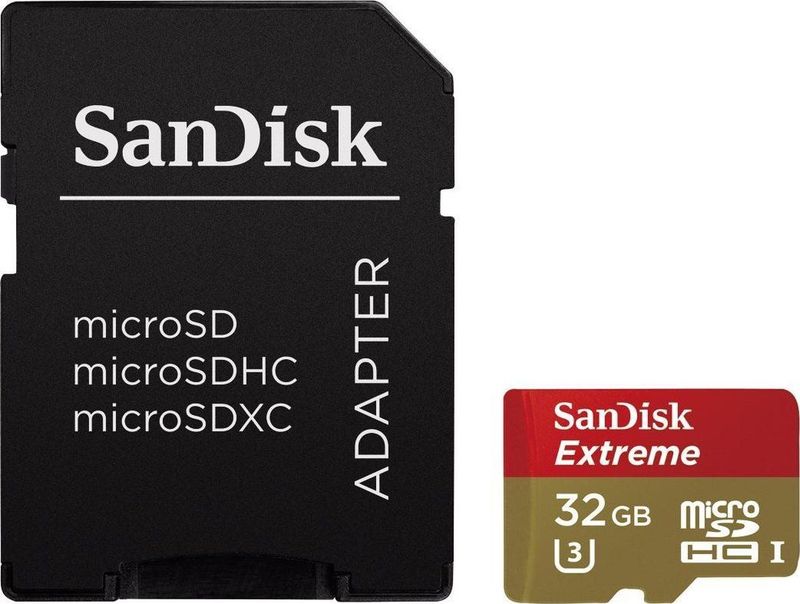 Sandisk Extreme Micro SD 32GB met adapter