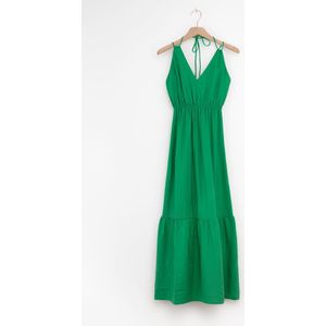 Sissy-Boy - Groene maxi jurk met open rug