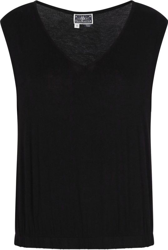 DreiMaster - Everyday Fashion - Top - Zwart - Mouwloos