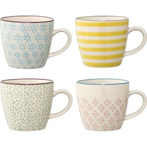 Bloomingville Patrizia Keramiek Kopjes Set van 4 - 220 ml