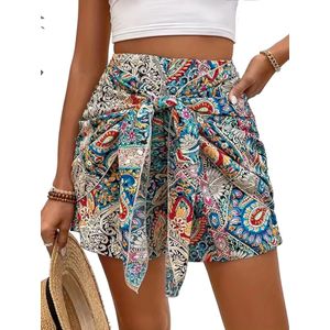 Zomer Korte Broek Dames - Rok - Short - Strik - Afrika - Bohemian - Maat M