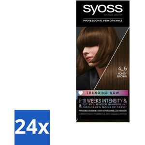 Syoss - Haarverf - 4-6 Honey Brown - 1 Haarkleuring - Voordeelverpakking - 24 stuks