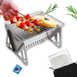 Compacte en Draagbare Vouwbare Barbecuegrill voor Camping en Outdoor Avonturen