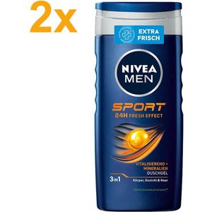 NIVEA – MEN – 3 in 1 – Sport – Douchegel – 2x 250 ml - DUO DEAL!