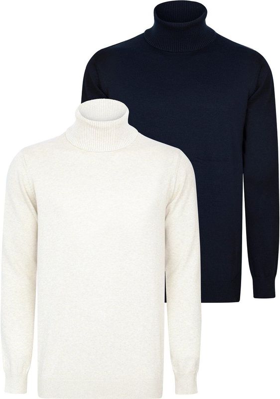 Felix Hardy - Colturi - Trui - Ecru-Navy - 2 Pack - 100% Katoen
