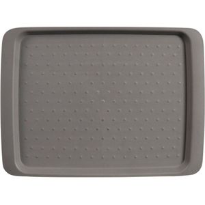 Dienblad Rechthoekig - Anti-slip Dienblad - Diep dienblad met antislip - 35 x 26 x 2 Cm - Kleur: Grijs