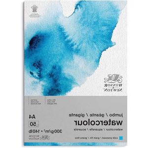 Klassiek aquarelpapier in jumboblok - 50 vellen A4 300 g/m²