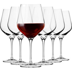 Grote bordeauxrode wijnglazen, set van 6, 860 ml, Splendour collectie, perfect voor thuis, restaurants en feesten, vaatwasmachinebestendig