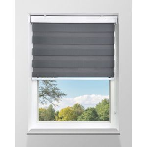 Duo Rolgordijn Lichtdoorlatend - Grijs - 204x240cm - Op maat gemaakt