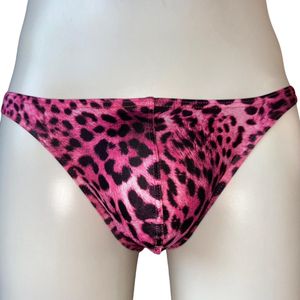 LekkerStout Heren Luipaard String - Roze/Zwart - Sexy Herenondergoed | L | ( LS190 )