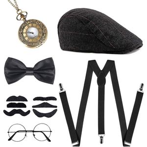 6 Stuks 20s Mannen Kostuum Accessoires - Great Gatsby, Charleston Kostuum