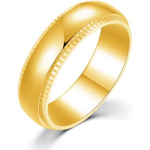 Twice As Nice Ring in goudkleurig edelstaal, 6 mm, gestreept 66