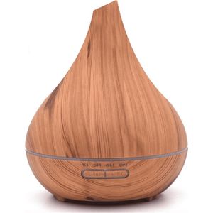 Geurwolkje® Unity Aroma Diffusers licht hout 400 ML - Geurverspreider - Luchtbevochtiger - Vernevelaar - voor Aromatherapie.