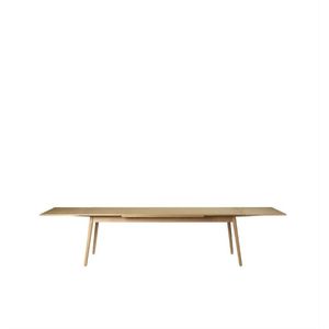 FDB Møbler Poul M. Volther C35 tafel H72.5/74cm 220x92cm uittrekbaar tot 330x92cm nature lacquered oak