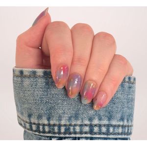 BIMA Nails - Gellak Nagel Stickers - Gel Nagel Wraps - Marble - Rainbow Ombre