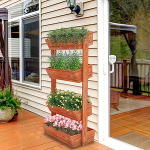 Furnibellaa - Ladderrek, Industriële Stijl Boekenkast, Staand Rek Met 5 Niveaus Stabiel Wandleunrek Plantenrek Metalen Frame Voor Kantoor Keuken Woonkamer Vintage Ebf71cj01