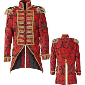 Widmann - Middeleeuwen & Renaissance Kostuum - Royale Frackjas Parade Rood Man - Rood - Medium - Halloween - Verkleedkleding