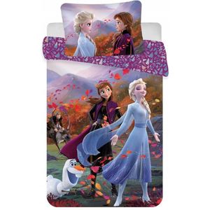 Frozen 2 Kinderbeddengoed Katoen 90x120 cm met Ritssluiting