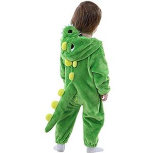 Schattige Baby Dinosaurus Romper voor Kinderen - Flanel Jumpsuit Kostuum
