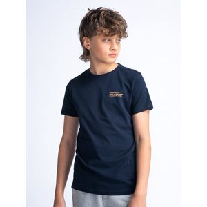 Petrol Industries - Jongens Backprint T-shirt Coraluxe - Blauw - Maat 140