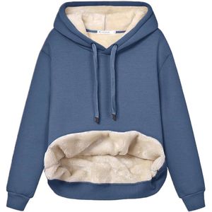 Dames Fleece Sherpa Hoodie - Warme en Comfortabele Pullover voor Herfst en Winter