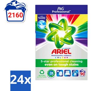 Ariel Professional - Waspoeder - Gekleurde Was - 90 Wasbeurten - Voordeelverpakking - 24 stuks