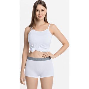 Boxershort dames bamboe hipster wit | Ollies Fashion