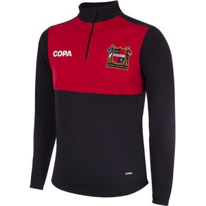 COPA - Sheffield FC Half Zip Sweater - L - Zwart; Rood