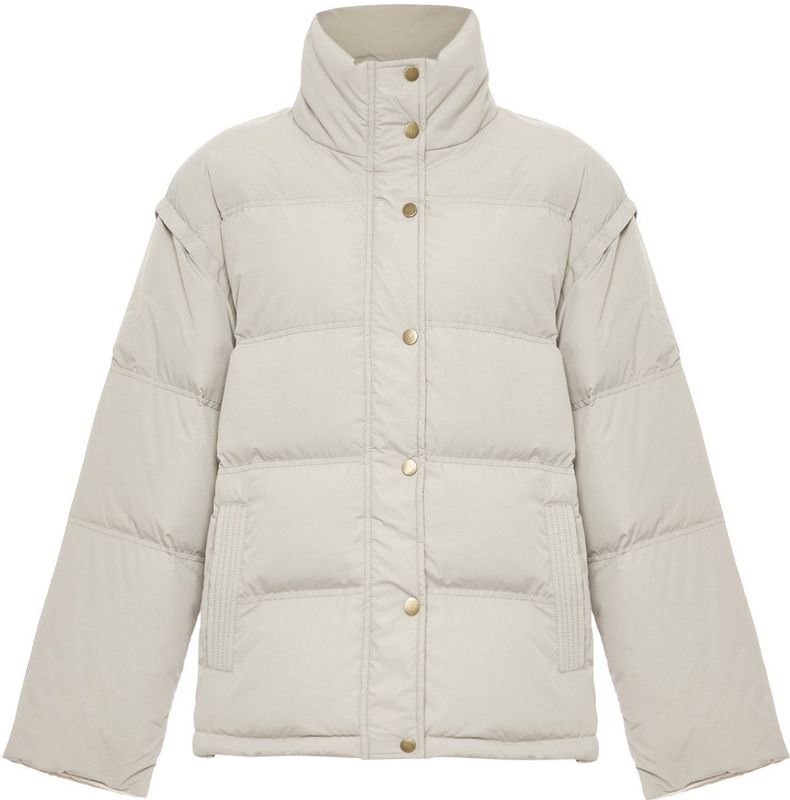 MYMO - Tussenjas - Lichtgrijs - Gewatteerde Jas - Normale Pasvorm