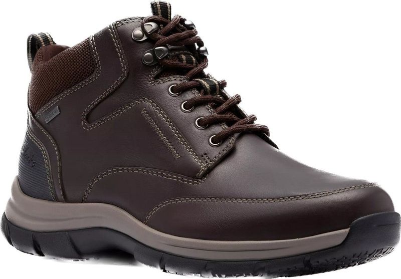 Clarksvoor mannen. 26184454 Spypath Hi GTX leren laarzen bruin (39.5), Leer, Plat, Veters, Casual, Buiten