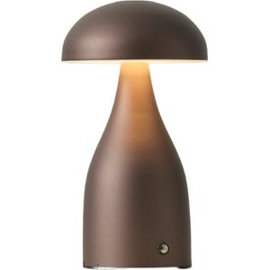 Trendup Bureau Lamp met LED Lichtbron – Design Tafel Lamp met Aluminium Behuizing en Touch Bediening – Dimbare Tafel Lamp met USB – Wit Warm Licht – 23 cm - Bruin