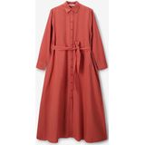 Sissy-Boy - Maxi Jurk - Donkeroranje - Katoen - Lange Mouwen