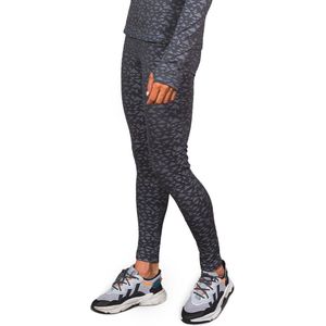 Gofluo - Sportlegging Dames Cityglow - Reflecterend - Fleece - Thermo Legging Dames - Sportkleding - L - Reflective print