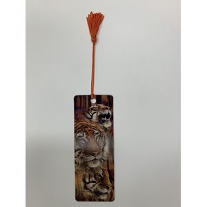 3D boekenlegger tijgers