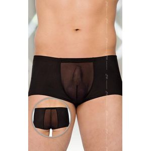 Sexy transparente heren boxers met visnet- SoftLine Collection - Zwart XL