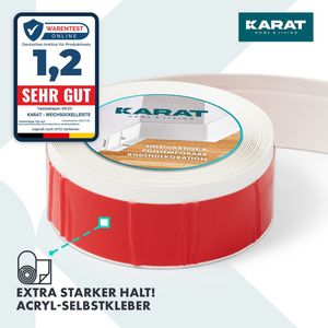 FLOORDIREKT Oslo Plint - Op maat Gezaagd & Zelfklevend - Stevig - Acryl - Wit - 15 m