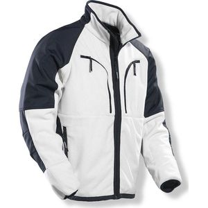Jobman 1245 Fleece Jacket - Wit/Zwart - Maat XXL
